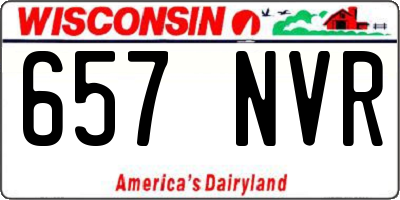 WI license plate 657NVR