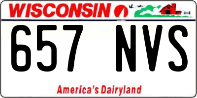 WI license plate 657NVS