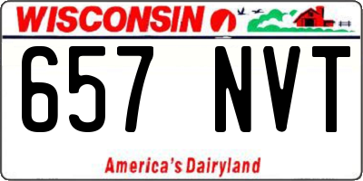 WI license plate 657NVT