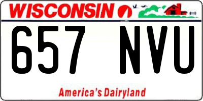 WI license plate 657NVU