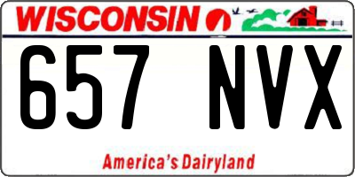 WI license plate 657NVX