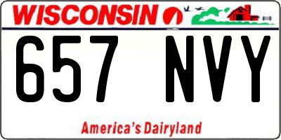 WI license plate 657NVY