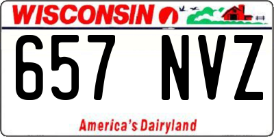 WI license plate 657NVZ