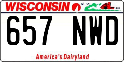 WI license plate 657NWD