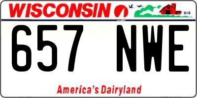 WI license plate 657NWE