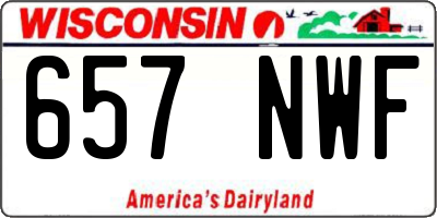 WI license plate 657NWF