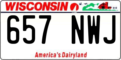 WI license plate 657NWJ