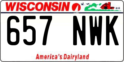 WI license plate 657NWK