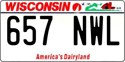 WI license plate 657NWL