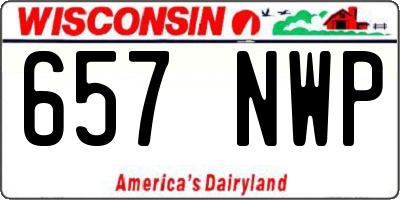 WI license plate 657NWP