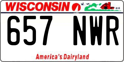 WI license plate 657NWR