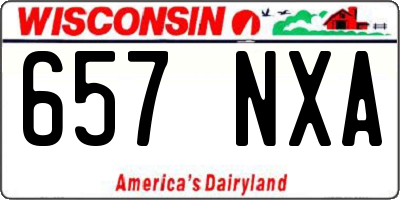 WI license plate 657NXA