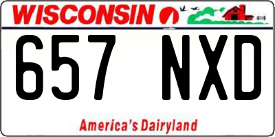 WI license plate 657NXD
