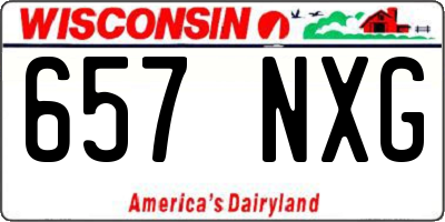 WI license plate 657NXG