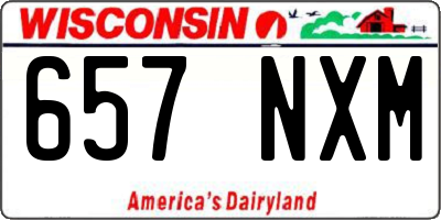 WI license plate 657NXM