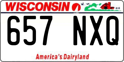 WI license plate 657NXQ