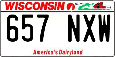 WI license plate 657NXW