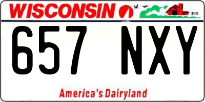 WI license plate 657NXY