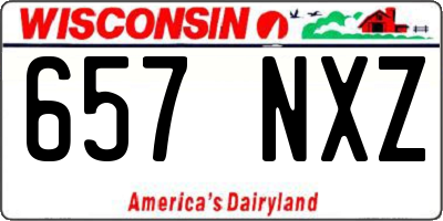 WI license plate 657NXZ