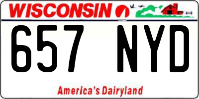 WI license plate 657NYD