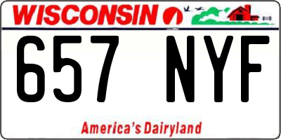 WI license plate 657NYF