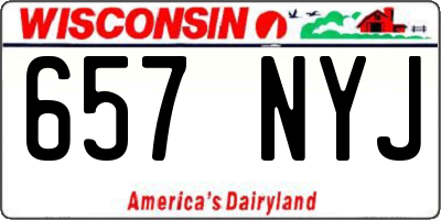 WI license plate 657NYJ