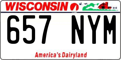 WI license plate 657NYM