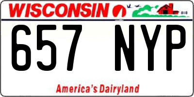WI license plate 657NYP