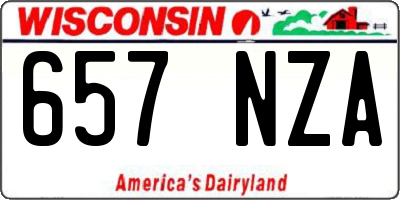 WI license plate 657NZA
