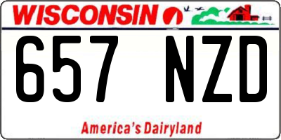 WI license plate 657NZD