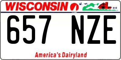 WI license plate 657NZE