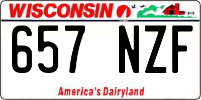 WI license plate 657NZF
