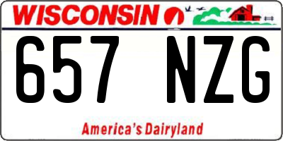 WI license plate 657NZG