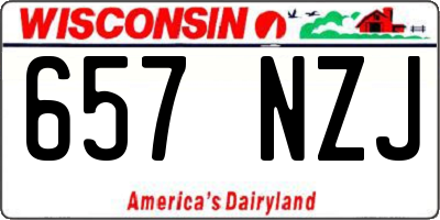 WI license plate 657NZJ