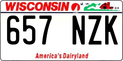 WI license plate 657NZK