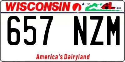 WI license plate 657NZM