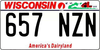 WI license plate 657NZN