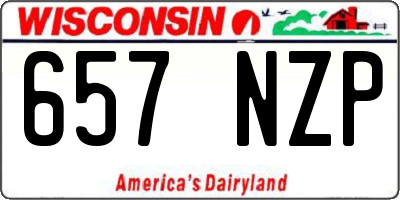 WI license plate 657NZP