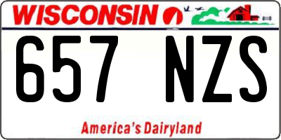 WI license plate 657NZS