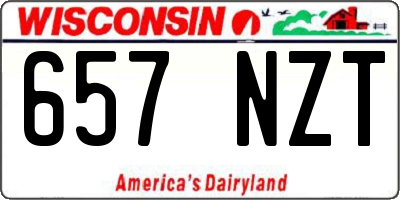 WI license plate 657NZT