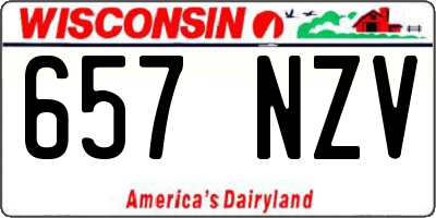 WI license plate 657NZV
