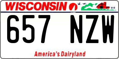 WI license plate 657NZW