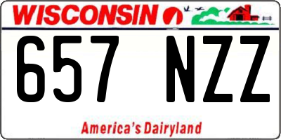 WI license plate 657NZZ