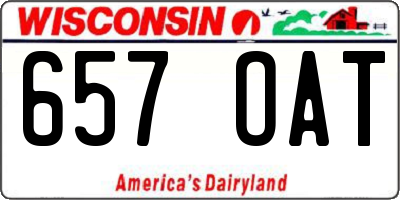 WI license plate 657OAT