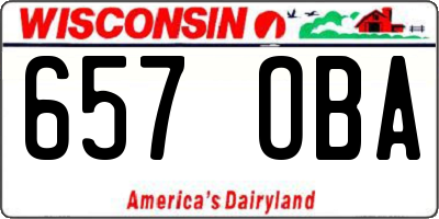 WI license plate 657OBA