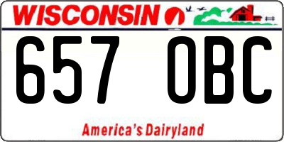 WI license plate 657OBC