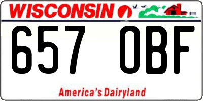 WI license plate 657OBF