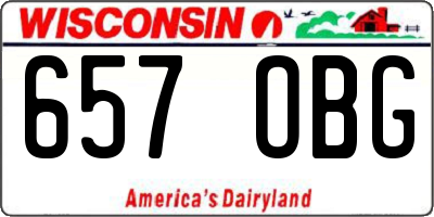 WI license plate 657OBG
