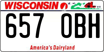 WI license plate 657OBH