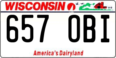 WI license plate 657OBI